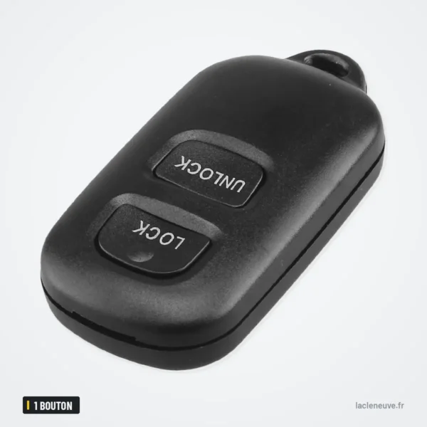 Coque de clé 2+1 boutons pour Toyota RAV4, Camry, Land Cruiser, Highlander - vue inversée, texte des boutons tête en bas