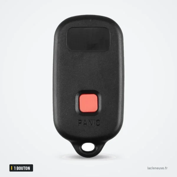 Coque de clé 2+1 boutons pour Toyota RAV4, Camry, Land Cruiser, Highlander - deux boutons nus et bouton alarme rouge