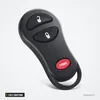 Coque de clé 2+1 ou 3 boutons pour Chrysler PT Cruiser, Dodge Ram, Jeep - vue de face, bouton panique rouge en bas