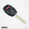 Coque de clé 2/3/4 boutons pour Honda Accord, Civic, CR-V, Pilot - vue de face, bouton rouge et lame