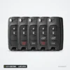 Coque de clé 2/3/4 boutons pour Jeep Wrangler, Renegade, Compass, lame SIP22 - cinq coques alignées en plusieurs versions
