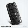 Coque de clé 2/3/4 boutons pour Jeep Wrangler, Renegade, Compass, lame SIP22 - coque à trois boutons, vue en angle