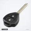 Coque de clé 2/3/4 boutons pour Toyota Camry, Corolla, Avalon, TOY43 - clé 2 boutons, vue de face, lame visible