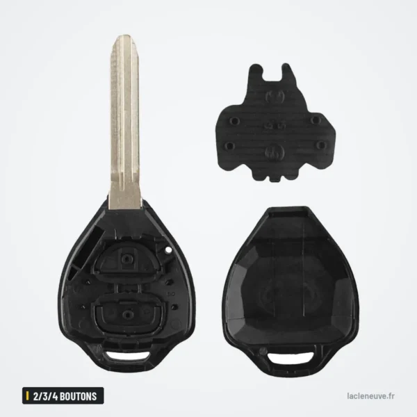 Coque de clé 2/3/4 boutons pour Toyota Camry, Corolla, Avalon, TOY43 - coque démontée, mécanisme interne visible