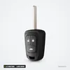 Coque de clé 2/3 boutons pour Chevrolet Aveo, Cruze, Malibu, lame HU100 - vue de face, trois boutons dont coffre