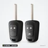 Coque de clé 2/3 boutons pour Chevrolet Aveo, Cruze, Malibu, Sonic, lame HU100 - deux clés identiques, lame dépliée
