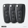 Coque de clé 2/3 boutons pour Ford Focus, Mondeo, C-Max, S-Max, HU101/FO21 - trois exemplaires, lame repliée