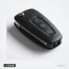 Coque de clé 2/3 boutons pour Ford Focus, Mondeo, C-Max, S-Max, HU101/FO21 - vue en angle, lame repliée