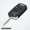 Coque de clé 2/3 boutons pour Lexus ES300, GS300, LS400, RX300, lame TOY48 - vue de profil, lame dépliée