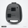 Coque de clé 2/3 boutons pour Lexus RX300, ES300, Toyota RAV4, Land Cruiser - boîtier incliné montrant lame et boutons
