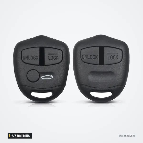 Coque de clé 2/3 boutons pour Mitsubishi Lancer, Outlander, Grandis - deux coques identiques vue de dos