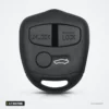 Coque de clé 2/3 boutons pour Mitsubishi Lancer, Outlander, Grandis - vue de face, bouton coffre en bas