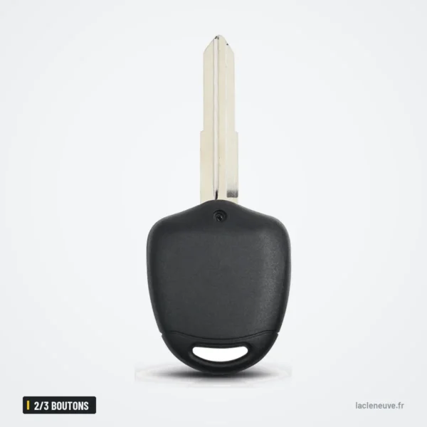 Coque de clé 2/3 boutons pour Mitsubishi Outlander, Pajero, Lancer, MIT8/MIT11 - tête de clé lisse, sans bouton