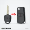 Coque de clé 2/3 boutons pour Mitsubishi Pajero, Lancer, Outlander, lame MIT11 - clé à lame fixe transformée en clé pliante
