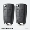 Coque de clé 2/3 boutons pour Opel Astra H, Corsa D, Zafira, lame HU43/HU100 - deux coques identiques vue de dos