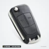 Coque de clé 2/3 boutons pour Opel Astra H, Corsa D, Zafira, lame HU43/HU100 - vue de profil, lame repliée