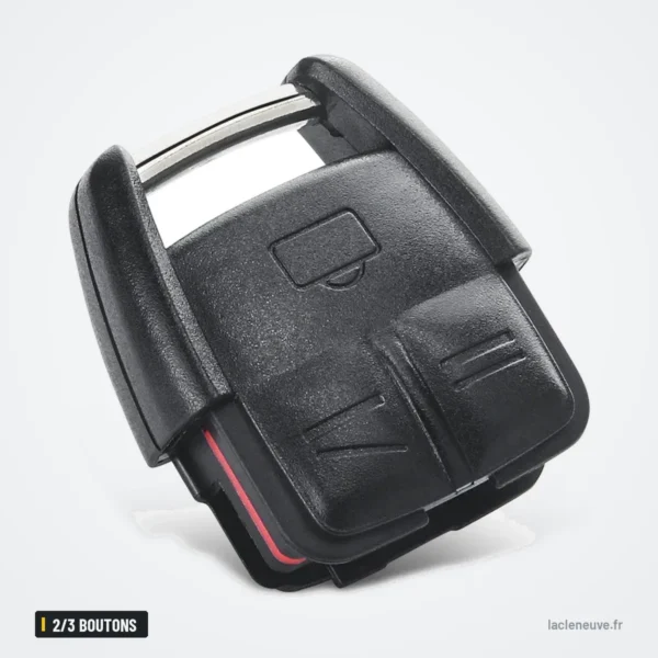 Coque de clé 2/3 boutons pour Opel Astra, Vectra, Zafira, Insignia - coque vue de dos, arceau chromé
