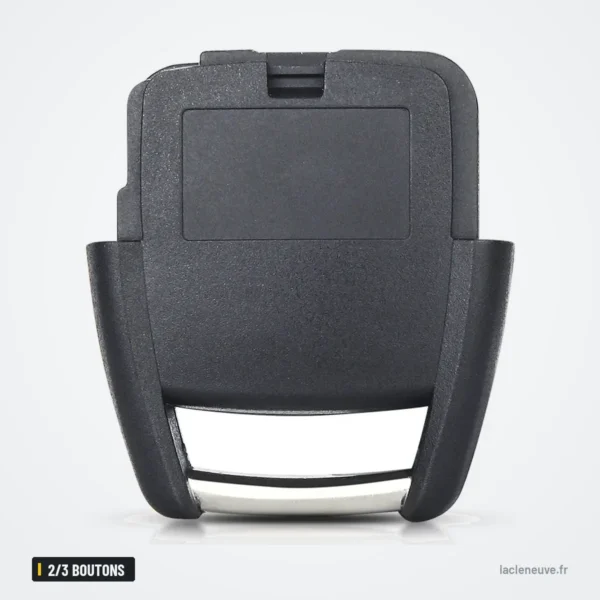 Coque de clé 2/3 boutons pour Opel Astra, Vectra, Zafira, Insignia - dos de la coque, trappe à pile ouverte