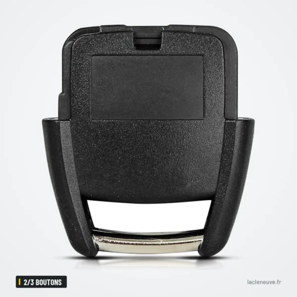Coque de clé 2/3 boutons pour Opel Astra, Zafira, Vectra, Chevrolet Cruze - dos de la coque, vue rapprochée et unie
