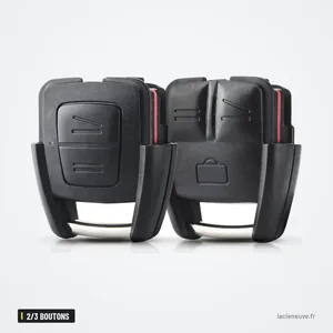 Coque de clé 2/3 boutons pour Opel Vectra, Zafira, Astra, Insignia - deux coques vues de face et de profil