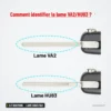 Coque de clé 2/3 boutons pour Peugeot 207, 307, Citroën C3, C5, lame HU83/VA2 - comparaison de deux types de lames