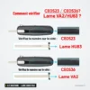 Coque de clé 2/3 boutons pour Peugeot 307, Citroën C4, C5, lame HU83/VA2 - repères pour identifier la référence et la lame