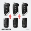 Coque de clé 2/3 boutons pour Peugeot 307, Citroën C4, C6 - six variantes de coques alignées en deux rangées