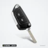 Coque de clé 2/3 boutons pour Peugeot 307, Citroën C4, C6, lame VA2 ou HU83 - clé pliée, vue de profil