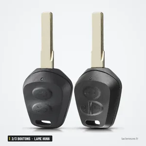 Coque de clé 2/3 boutons pour Porsche Boxster, 911, 996, lame HU66 - deux coques côte à côte avec lames