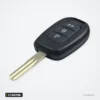 Coque de clé 2/3 boutons pour Renault Clio 4, Trafic, Dacia Logan - vue de face, boutons visibles