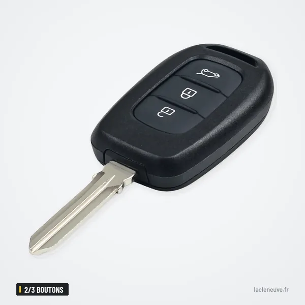 Coque de clé 2/3 boutons pour Renault Clio 4, Trafic, Dacia Logan - vue de profil