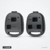 Coque de clé 2/3 boutons pour Toyota Camry, Corolla, Lexus RX, IS200 - deux télécommandes identiques, vue de face