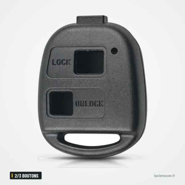 Coque de clé 2/3 boutons pour Toyota Camry, Corolla, Lexus RX, IS200 - télécommande seule, vue de face, boutons visibles