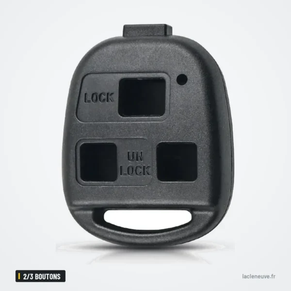 Coque de clé 2/3 boutons pour Toyota Camry, Corolla, Lexus RX, IS200 - télécommande vue de face, gros plan boutons
