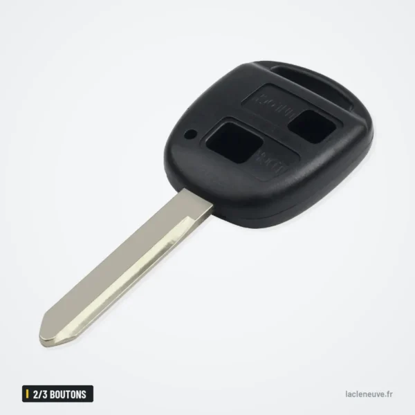 Coque de clé 2/3 boutons pour Toyota Camry, Corolla, RAV4, Lexus GX470 - clé avec lame sortie, vue sous un autre angle