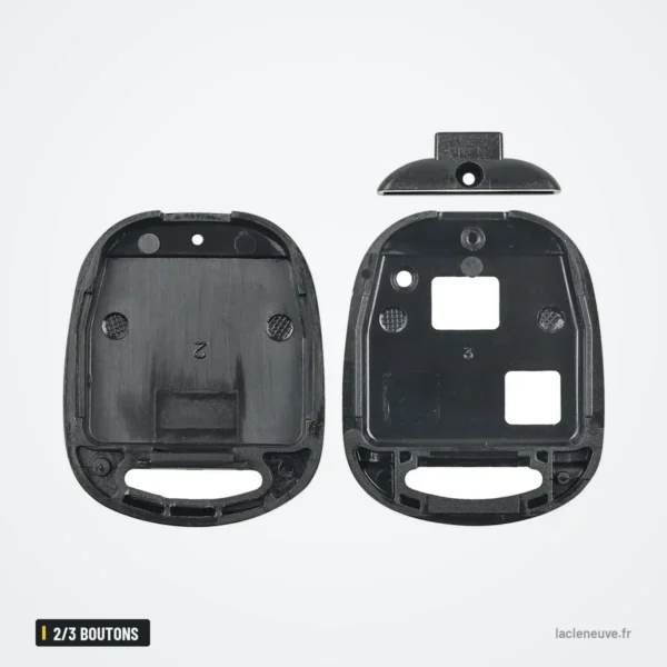 Coque de clé 2/3 boutons pour Toyota RAV4, Yaris, Corolla, Land Cruiser - coque ouverte, intérieur des deux faces