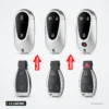 Coque de clé 2 à 4 boutons pour BMW, Mercedes-Benz, style BGA - comparaison de plusieurs versions modifiées