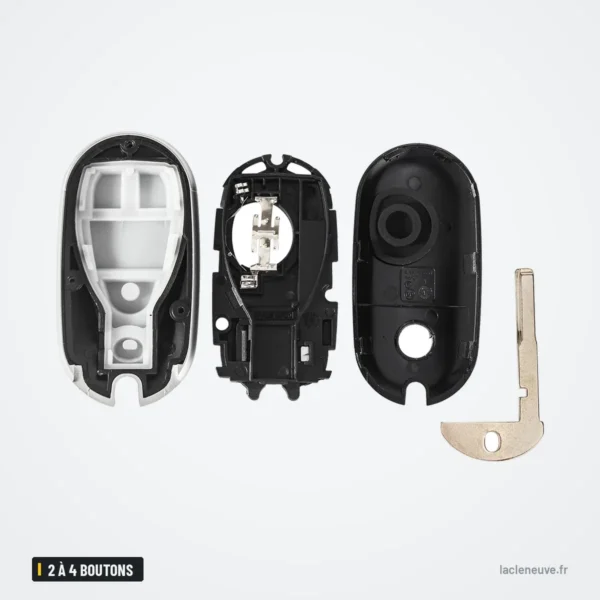 Coque de clé 2 à 4 boutons pour BMW, Mercedes-Benz, style BGA - coque ouverte avec mécanisme interne