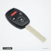 Coque de clé 2 à 4 boutons pour Honda Accord, Civic, CR-V, Pilot - vue de face, deux boutons dont un rouge