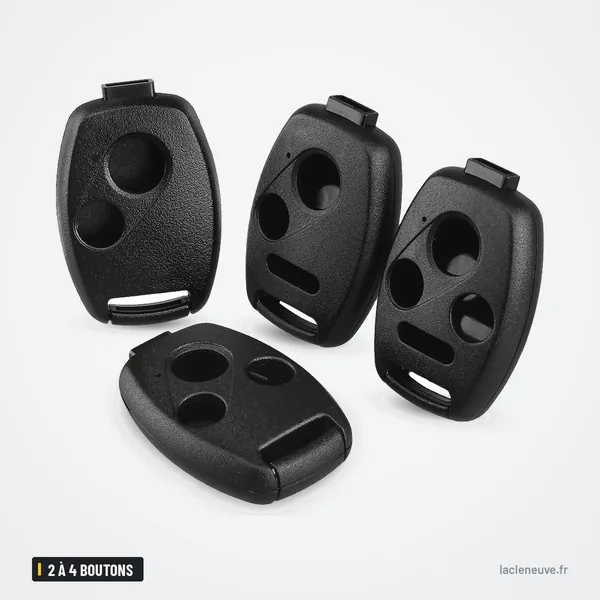 Coque de clé 2 à 4 boutons pour Honda Accord, Civic, CRV, Pilot - plusieurs coques sous différents angles