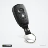 Coque de clé 2 à 4 boutons pour Hyundai Elantra, Sonata, Santa Fe - vue en angle, anneau porte-clés au premier plan