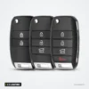 Coque de clé 2 à 4 boutons pour Kia Rio, Sorento, Carens, Cerato - trois exemplaires, dos texturé