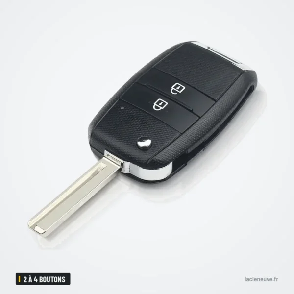 Coque de clé 2 à 4 boutons pour Kia Rio, Sorento, Carens, Cerato - clé pliante, lame dépliée