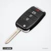 Coque de clé 2 à 4 boutons pour Kia Rio, Sorento, Carens, Cerato - clé pliante, bouton rouge visible