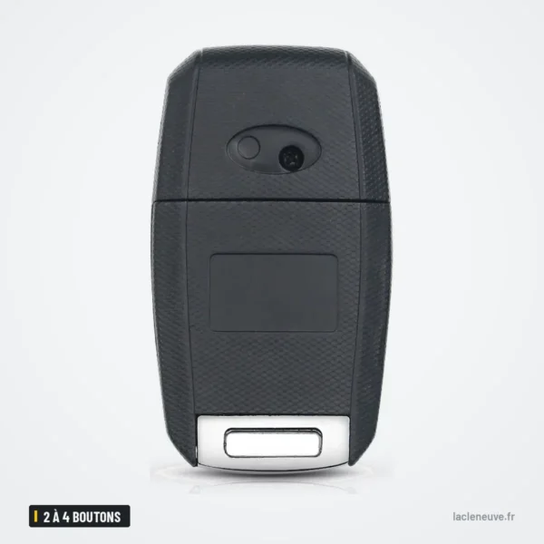Coque de clé 2 à 4 boutons pour Kia Rio, Sorento, Carens, Cerato - dos de la coque, uni sans bouton
