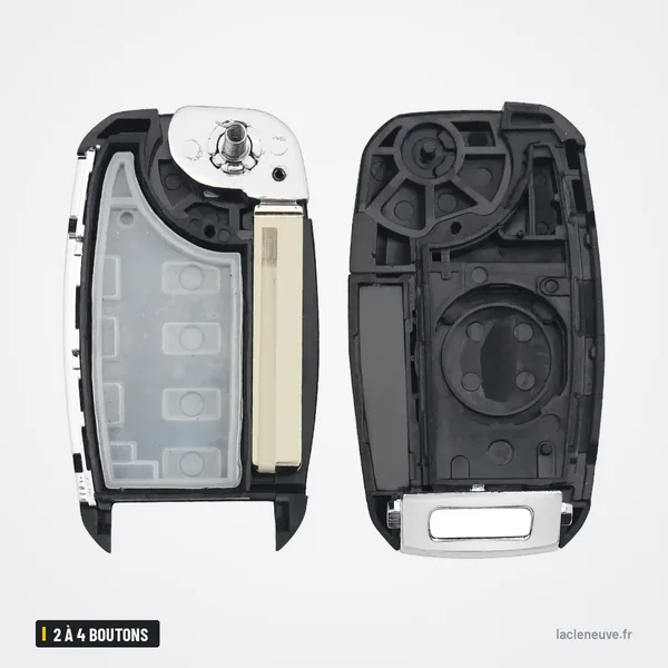 Coque de clé 2 à 4 boutons pour Kia Sportage, Ceed, Rio, Sorento - coque ouverte, circuit et emplacement pile
