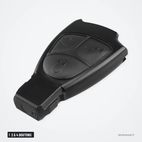 Coque de clé 2 à 4 boutons pour Mercedes-Benz B, C, E, ML, S, Vito 639 - vue de dessus, boutons avec pictogrammes