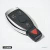 Coque de clé 2 à 4 boutons pour Mercedes-Benz W203, W204, W211, W212 - vue de face, bouton triangle rouge