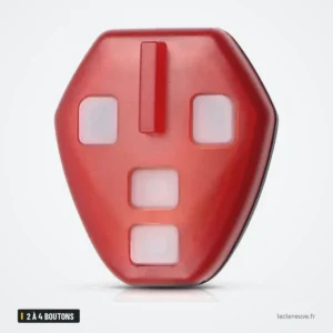 Coque de clé 2 à 4 boutons pour Mitsubishi Lancer, Outlander, Galant, Eclipse - vue de face, trois boutons visibles