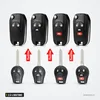 Coque de clé 2 à 4 boutons pour Nissan Versa, Sentra, Altima, Maxima - quatre coques assemblées avec clés, repère modifié